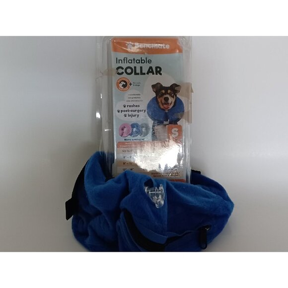 Bencmate Inflatable Donut Print Collar Dogs & Cats Post-Surgery Injury Size SM - Picture 1 of 13